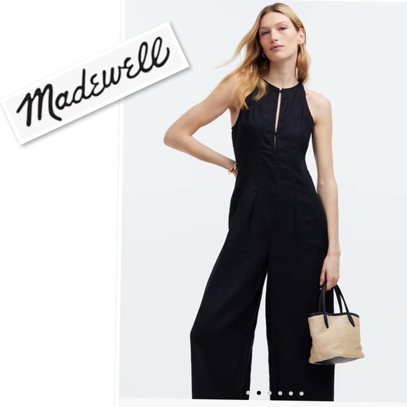 Madewell Seamed Wide-Leg Jumpsuit in 100% Linen - Picture 4 of 13